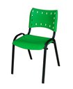 Ver imagem 3 de Cadeira Iso Base Preto Escola, Escritório Verde Kit 7 Un