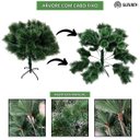 Ver imagem 4 de Árvore de Natal Pompom Verde Mesclada Luxo Grande Cheia Premium 2,10m 500 Galhos Luvinco