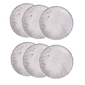 Prato Fundo de Porcelana Decorada Floralis 21cm 6un - Tramontina 96950/233