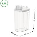 Ver imagem 3 de Kit 3 Dispensers para Amaciante Lavanderia Coza 1,5 New Retrô Pote com Medidor