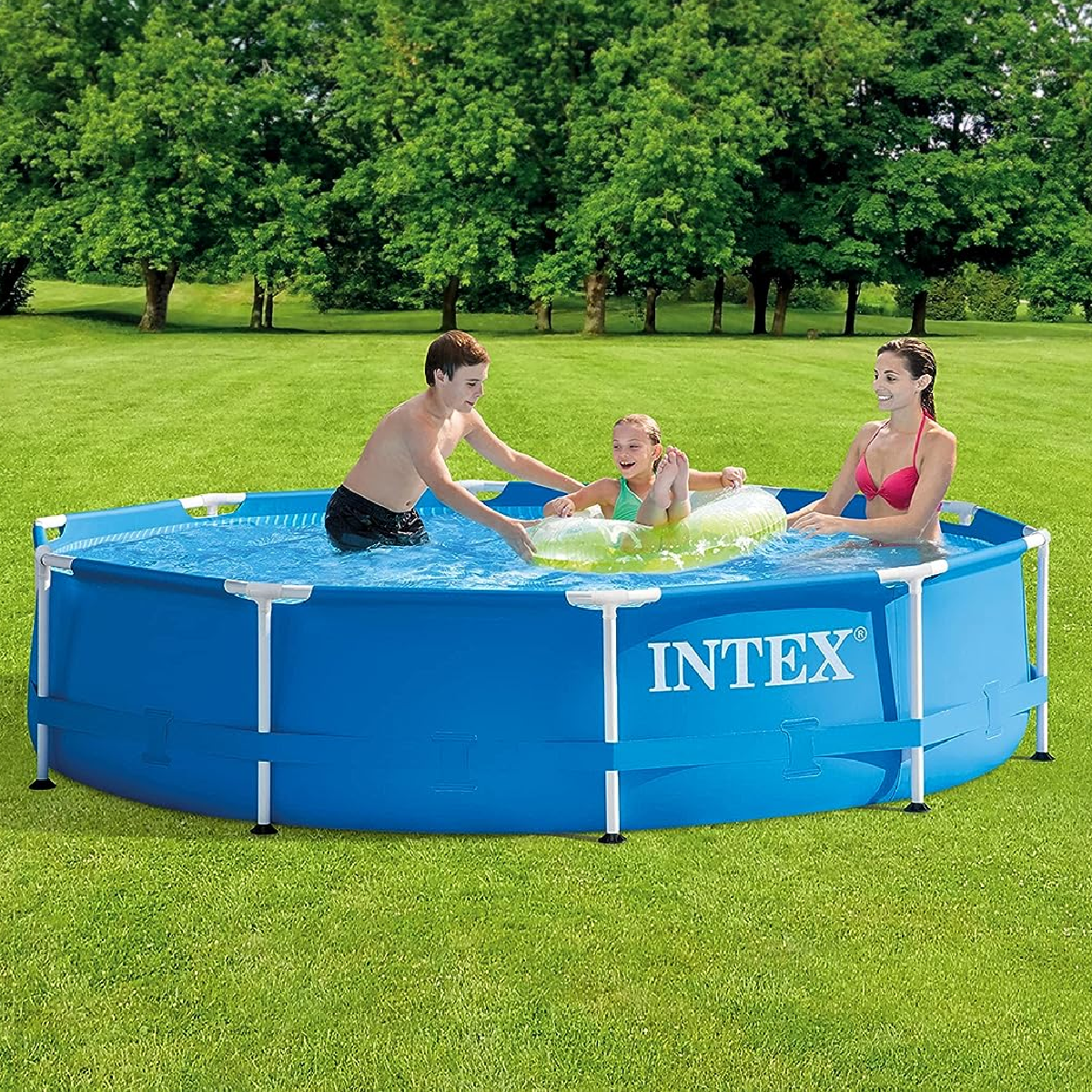 Piscina Inflavel Estrutural Redonda Intex 4485l 305cm:azul - 2