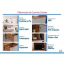 Ver mais imagens de Cozinha Completa Celeste 4 Portas 2 Gavetas MDF Cinamomo e Platina 120cm MGM