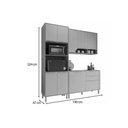 Ver imagem 6 de Cozinha Completa Celeste 4 Portas 2 Gavetas MDF Cinamomo e Platina 120cm MGM