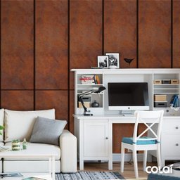 Papel de Parede Industrial Metal Aço Corten Ferrugem 1 3m - 2