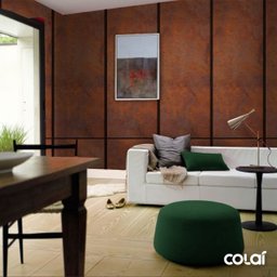 Papel de Parede Industrial Metal Aço Corten Ferrugem 1 3m - 6