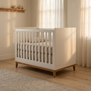 Ver imagem 1 de Berço Elsa 2EM1 -Vira Mini Cama 100%MDF Pés Madeira