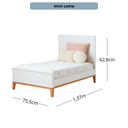 Ver imagem 6 de Berço Elsa 2EM1 -Vira Mini Cama 100%MDF Pés Madeira