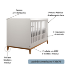 Ver mais imagens de Berço Elsa 2EM1 -Vira Mini Cama 100%MDF Pés Madeira