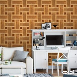 Papel de Parede Adesivo Industrial Piso Madeira 2 3m - 2