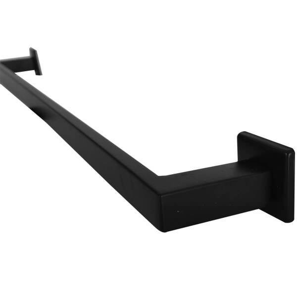 Toalheiro Preto Para Banheiro Suporte Porta Toalhas 60cm Gardênia - 5
