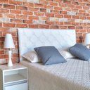 Ver imagem 2 de Cabeceira Estofada King Capitonê Corino Branco 195 X 60 cm RBL