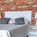 Ver imagem 3 de Cabeceira Estofada King Capitonê Corino Branco 195 X 60 cm RBL