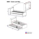 Ver imagem 5 de Bicama com Baú Embutido para Colchão 190cmx80cm Branca