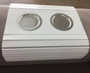Ver imagem 2 de Kit 2un Apoio Bandeja Esteira Flexível Copo Alumínio Branco.