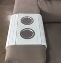 Ver imagem 4 de Kit 2un Apoio Bandeja Esteira Flexível Copo Alumínio Branco.