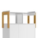 Ver imagem 3 de Guarda-roupa Qmovi com Nicho Fantasia 3 Portas 2 Gavetas Branco Acetinado