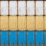 Papel de Parede Industrial Container Off White Bege Azul 12m - 3