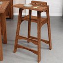 Ver imagem 2 de Cadeira de Alimentação com Bandeja para Bebê Criança Madeira Maciça Rústica W02 Imbuia - Lyam