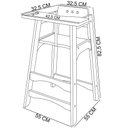 Ver imagem 4 de Cadeira de Alimentação com Bandeja para Bebê Criança Madeira Maciça Rústica W02 Imbuia - Lyam