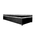 Ver imagem 3 de Cama Base Box Solteiro Super Confort Suede Preto + Colchão Solteiro Super Confort D33 24x88x188