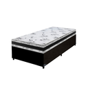 Ver imagem 1 de Cama Base Box Solteiro Super Confort Suede Preto + Colchão Solteiro Super Confort D33 24x88x188