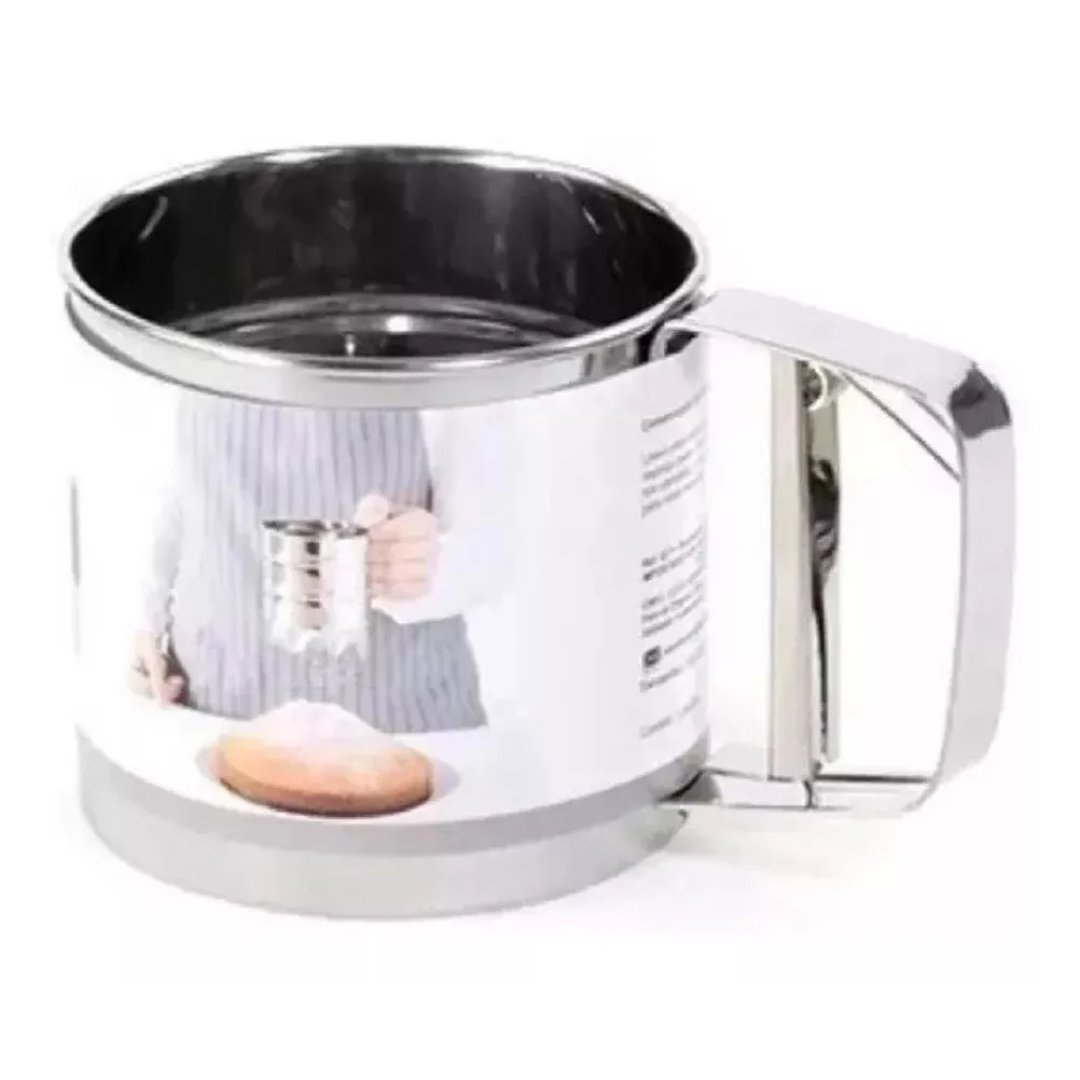 Povilhador Inox Caneca de Gatilho Farinha Açucar Chocolate Manual Ke Home 6271 - 4