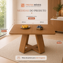 Ver imagem 3 de Mesa Retangular de Jantar Cozinha e Sala 120cm em MDF para 4 Lugares Nature