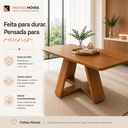 Ver imagem 5 de Mesa Retangular de Jantar Cozinha e Sala 120cm em MDF para 4 Lugares Nature