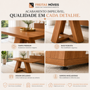 Ver imagem 2 de Mesa Retangular de Jantar Cozinha e Sala 120cm em MDF para 4 Lugares Nature
