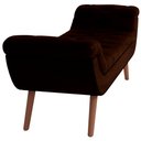Ver imagem 2 de Kit Cabeceira Cama Box Queen 160 Cm Madrid com Puff Recamier Santorini Couríssimo Marrom - Lyam Deco