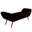 Ver imagem 7 de Kit Cabeceira Cama Box Queen 160 Cm Madrid com Puff Recamier Santorini Couríssimo Marrom - Lyam Deco