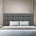 Ver imagem 1 de Cabeceira Cama Box Estofada King 195 Cm Ananda Suede Cinza