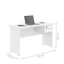 Ver imagem 2 de Escrivaninha com Gavetas 1.20 Plate Branco