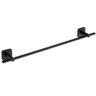 Porta Toalha Para Banheiro Toalheiro Suporte 60cm Quadrado Preto - 1