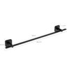 Porta Toalha Para Banheiro Toalheiro Suporte 60cm Quadrado Preto - 3