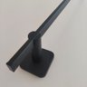 Porta Toalha Para Banheiro Toalheiro Suporte 60cm Quadrado Preto - 2