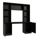 Ver imagem 4 de Mesa Gamer com Estante 2 Portas e 5 Prateleiras Smart Multimóveis MP6097 Preto