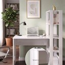Ver mais imagens de Escrivaninha Mesa para Computador Smart com Prateleira Yescasa Branco