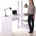Ver imagem 6 de Escrivaninha Mesa para Computador Smart com Prateleira Yescasa Branco