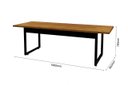 Ver imagem 2 de Mesa Retangular 190cm com 2 Bancos Pés de Ferro Industrial:nature