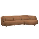 Ver imagem 1 de Sofá 05 Lugares 330cm Arizona com Chaise Esquerdo Bouclé Terracota - Nexta Casa