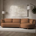 Ver imagem 2 de Sofá 05 Lugares 330cm Arizona com Chaise Esquerdo Bouclé Terracota - Nexta Casa