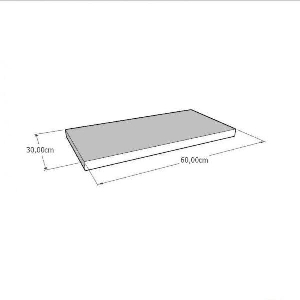 Kit 3 prateleiras Escritório em MDF suporte tucano amadeirado escuro 1 60x20cm 2 90x20cm - 2