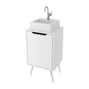 Ver imagem 1 de Gabinete Banheiro 45cm 1 Porta Retrô Multimóveis CR10120 Branco