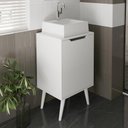 Ver imagem 2 de Gabinete Banheiro 45cm 1 Porta Retrô Multimóveis CR10120 Branco