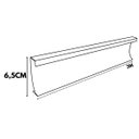 Ver imagem 2 de Rodapé Embutido 6,5cm Tipo L Alumínio Branco - 3 Metros