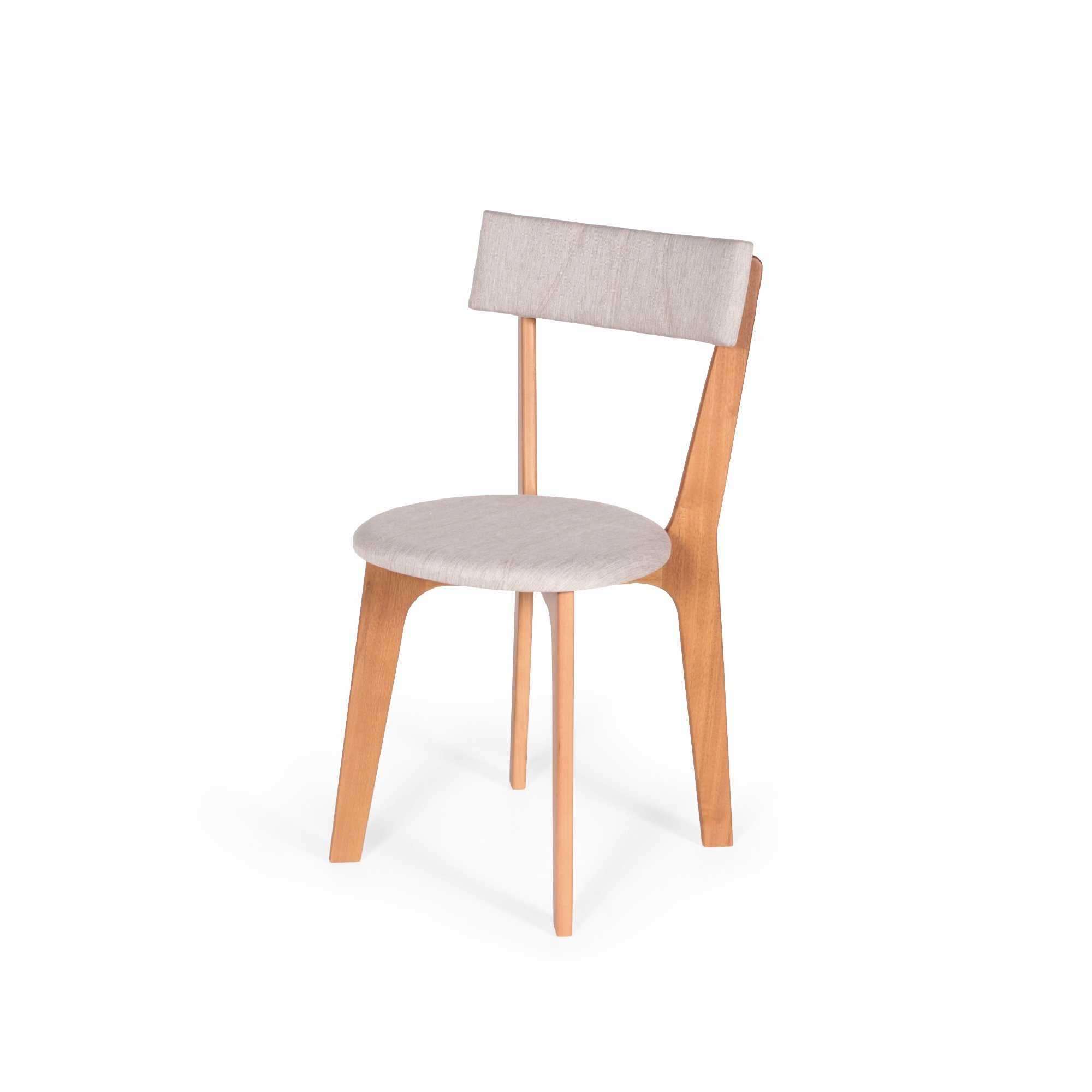 Kit 4 Cadeiras de Jantar em Madeira Estofadas - Anjo Gabriel Design Nude - 2