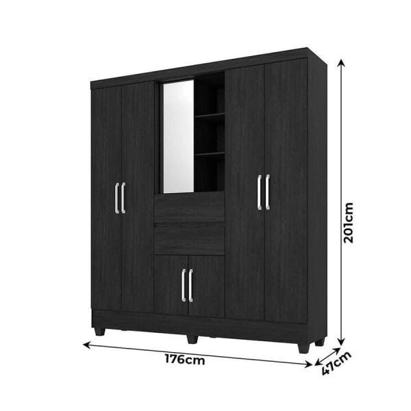 Guarda-Roupa Courvin com 7 Portas Nogal Touch OOL - 6