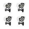 Luminária Solar Câmera 4 Unidades Dummy Sensor de Proximidade Falsa 77 Leds 3 Funções 30W - 1