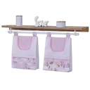 Ver imagem 2 de Porta Fralda Organizador Quarto de Bebê Menino Menina 2 Peças Varão:safari Rosa